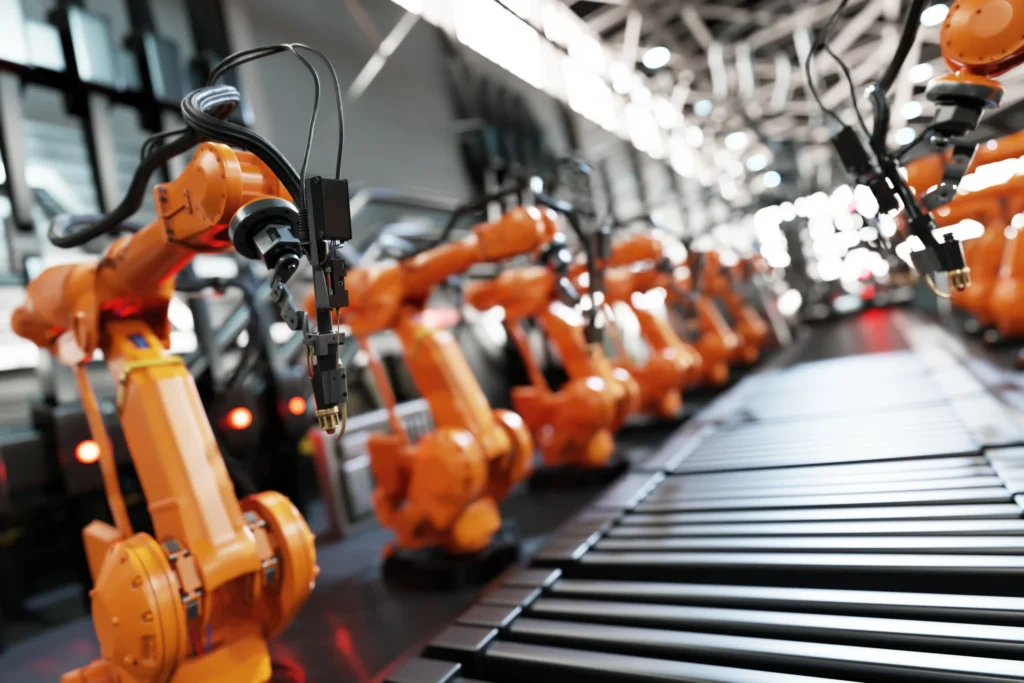 Robotic arms in assembly line photo for Product Liability Service