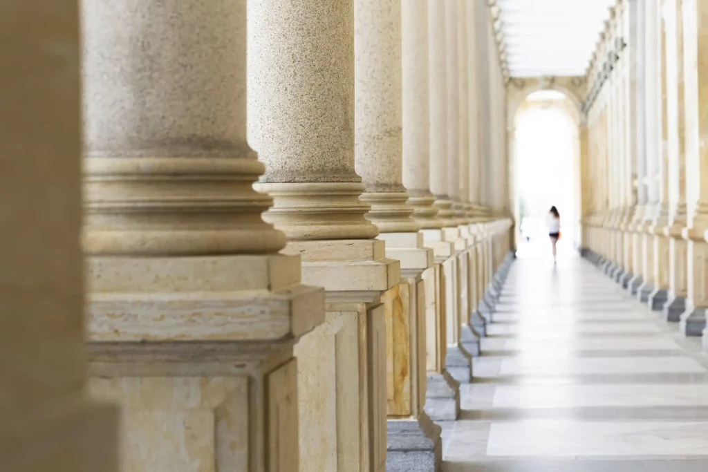 Row of classical columns photo for Trial Practice Service