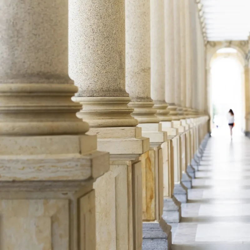 Row of classical columns photo for Trial Practice Service