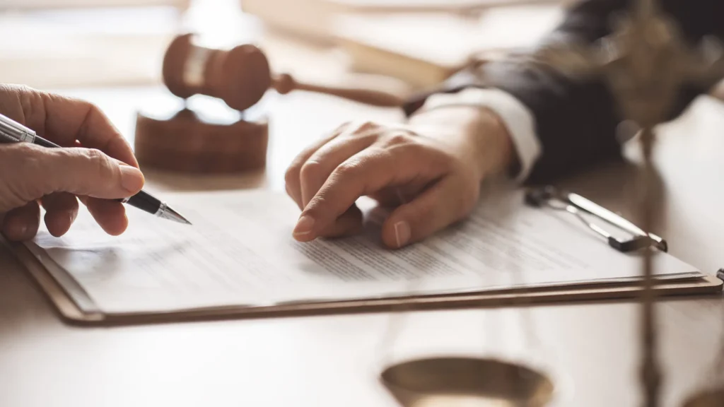 Signing a Document Photo for Banking and Financial Institutions Service